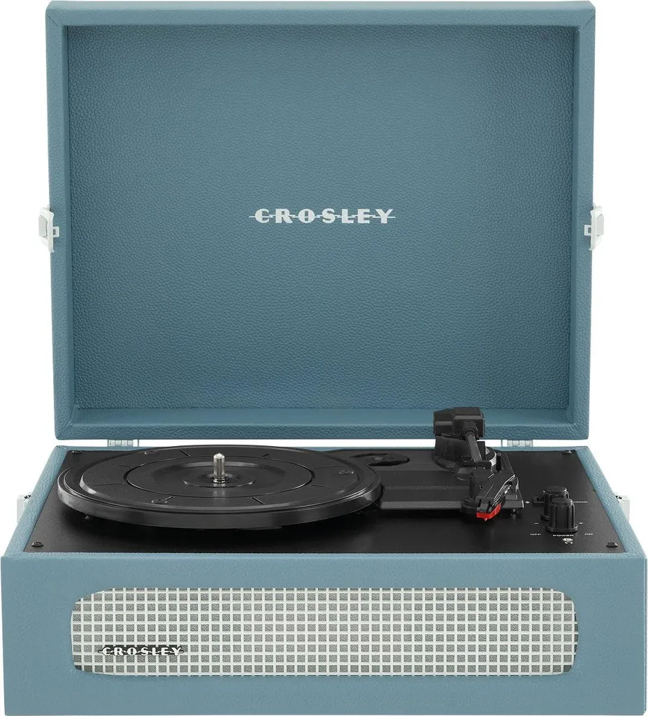 Giradischi Vintage Crosley Voyager Washed Blue - Design e Bluetooth