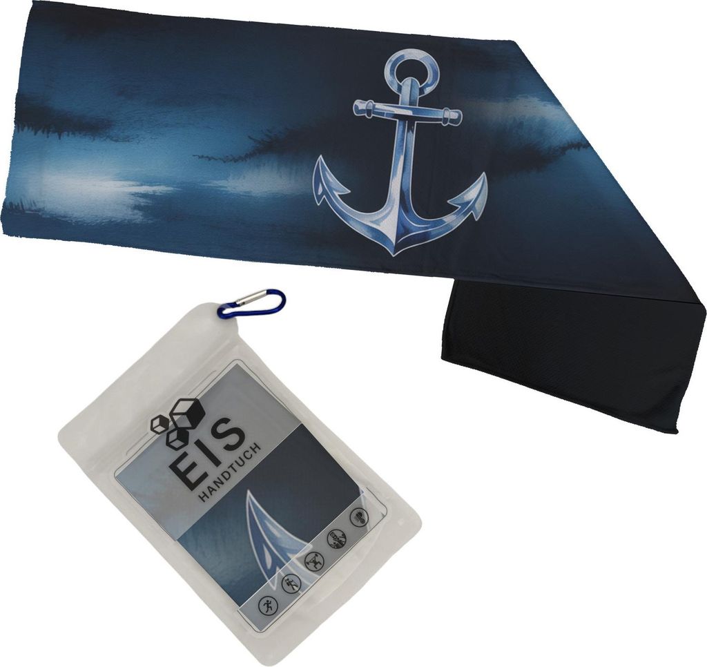 Anker im Aquarellstil Eishandtuch XL für Maritim Fans