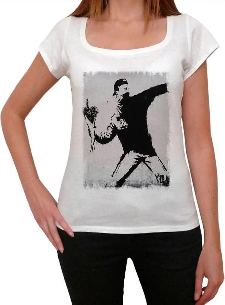 Damen Grafik T-Shirt Straßenkunst 6 – Street Art 6 – Öko-Verantwortlich Vintage Jahrgang Kurzarm Lustige Druck Geburtstag Geschenk Frau