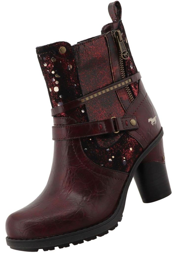 Stivaletti da donna Mustang, colore rosso, modello Immagine del prodotto 