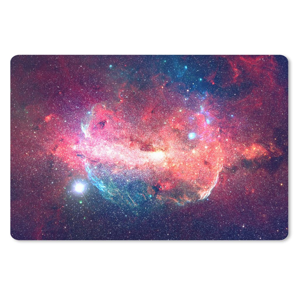 MuchoWow Schreibtischunterlage Weltraum - Sterne - Orange 60x40 cm - XXL Mauspad - Großes Mauspad