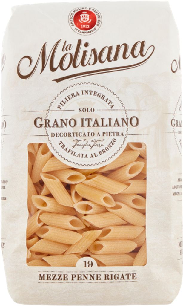 Pâtes penne rigate, marque La Molisana, poids net : 500 g Image du produit 