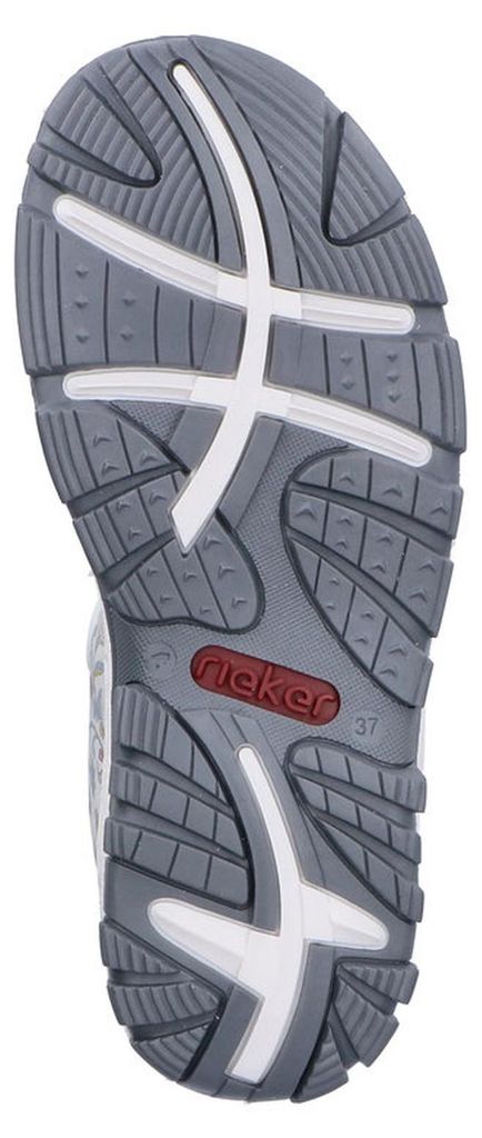 Rieker Damen Trekking Sandale mit Klettverschluss leicht 68879, Größe:39 EU, Farbe:Grau