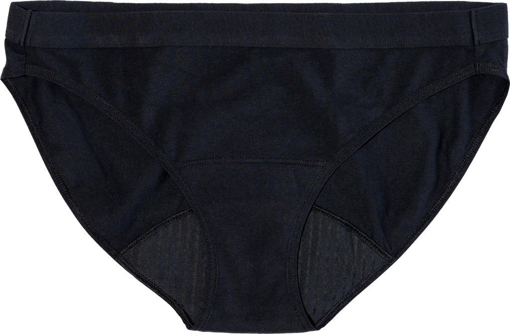 Saalt Periodenunterwäsche Bikini Baumwolle Schwarz XS