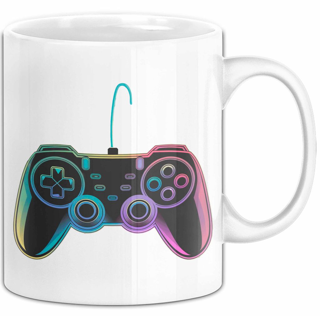 Gamer Gaming Liebhaber Tasse Geschenk Lustige Geschenkidee Spruch Game Controller (Weiß)