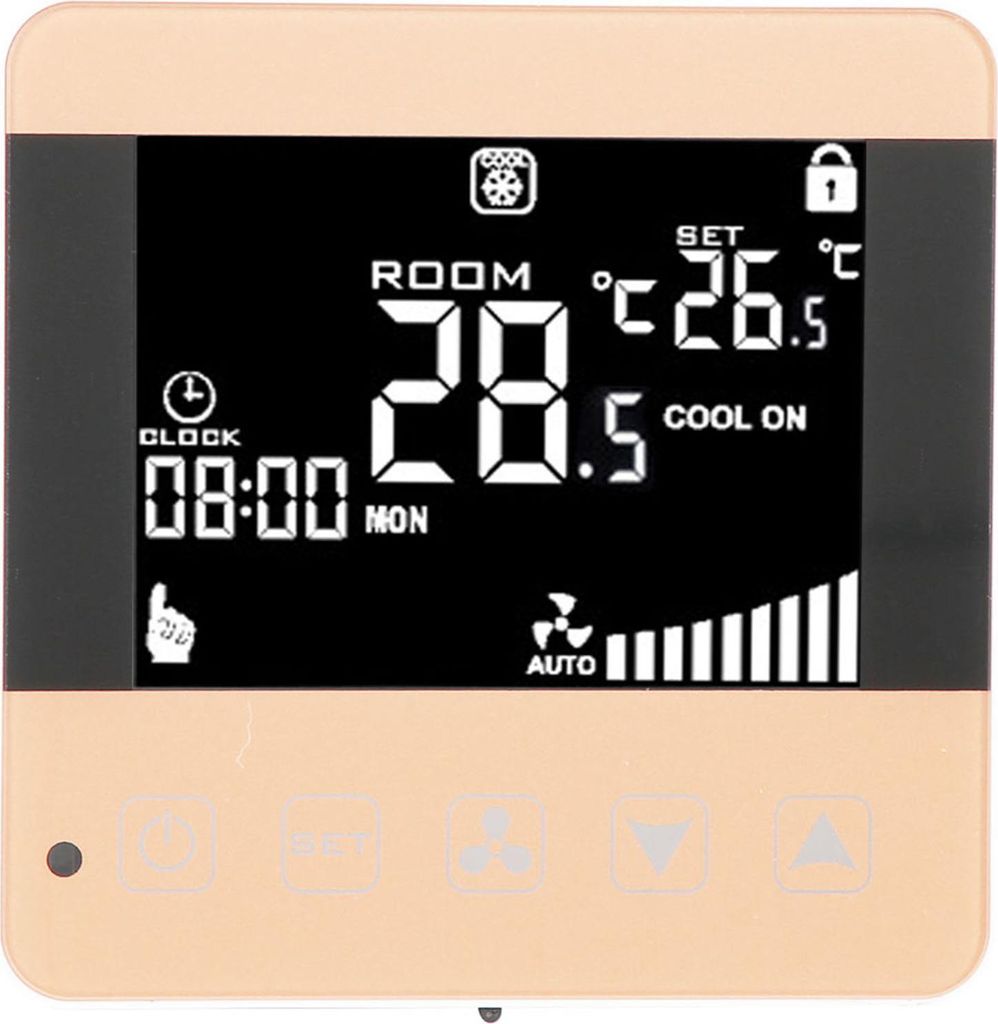 Intelligenter LCD Digitaler Zentraler Klimaanlage Ventilator Spule Einheit Thermostat Temperaturregler (WIFI Typ)