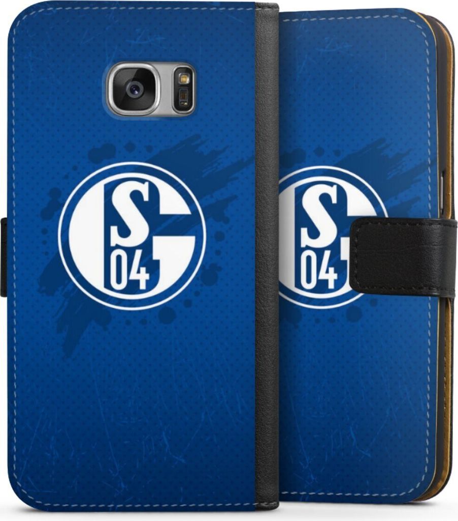 DeinDesign Klapphülle für Samsung Galaxy S7 Handytasche Lederhülle Tasche Bundesliga FC Schalke 04 Offizielles Lizenzprodukt