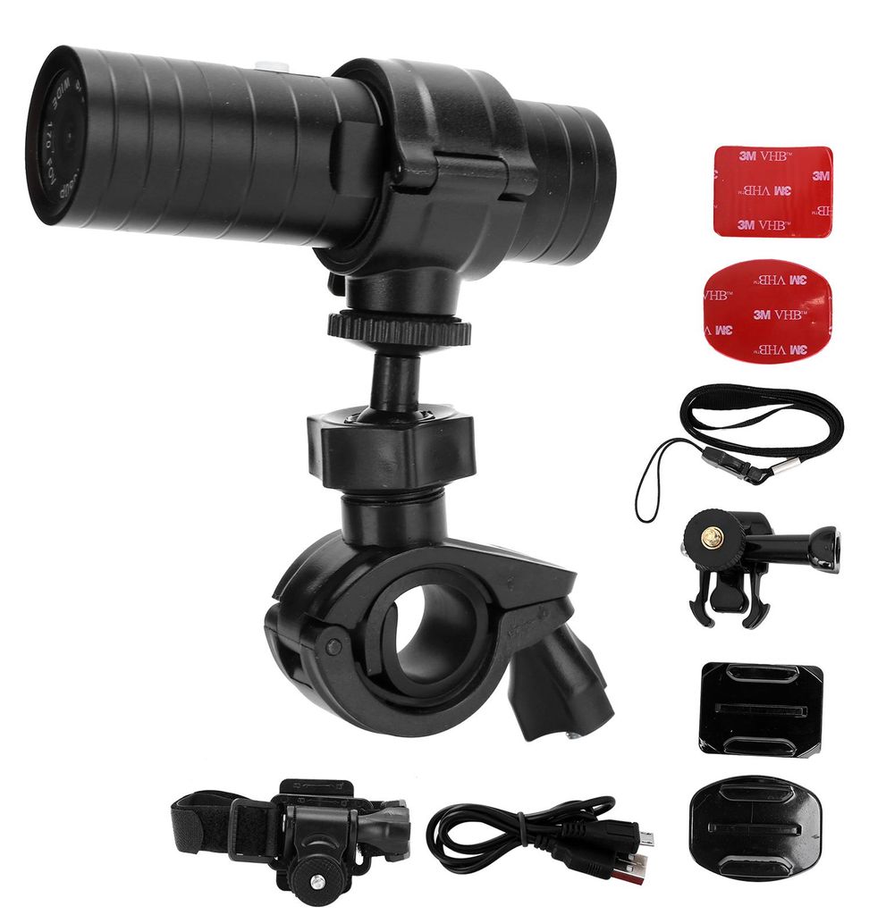 High-Definition-Outdoor-Sport-DV-Kamera, 1080p-Action-Videokamera für Fahrräder mit Halterung