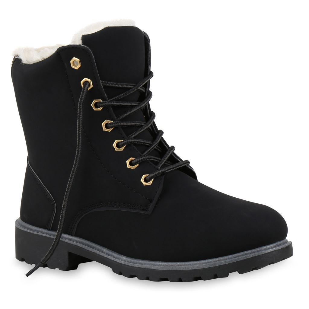 Winterstiefel schwarz Größe 39-48 Outdoor Boots Stiefel mit Fütterung warm 