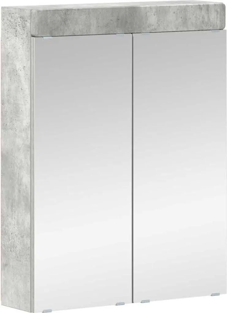 SYFAX TULUM Mobile Bagno con Specchio Grigio Cemento - Stile Contemporaneo