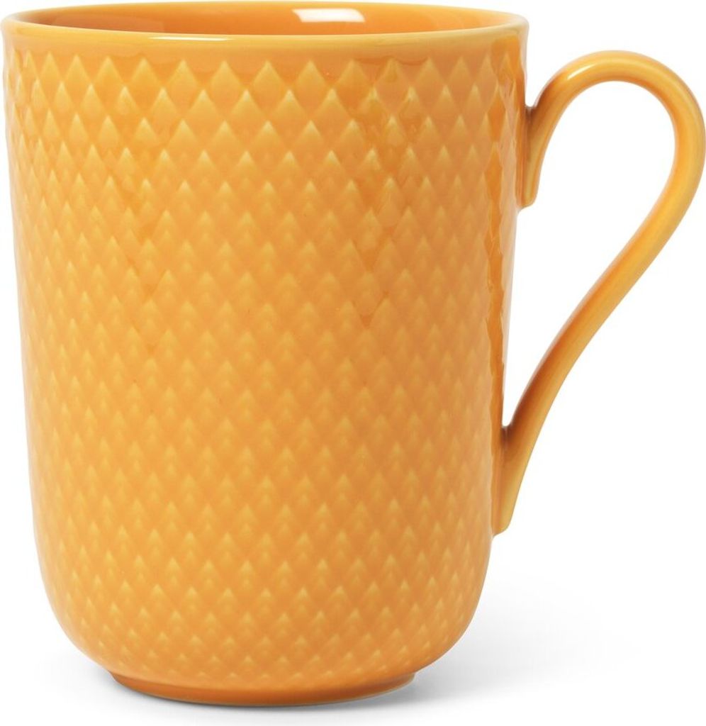 Lyngby Porcelæn - Rhombe Color Becher mit Henkel 33 cl, gelb
