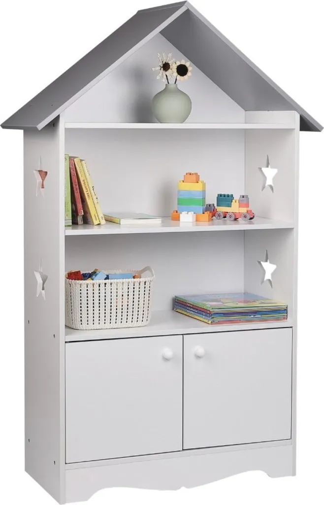 Rangement Chambre Enfant : Armoire Diva Blanche pour Livres et Jeux