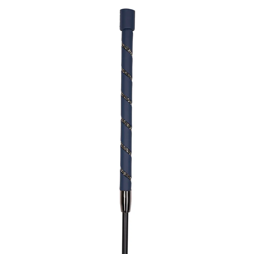 Stick de Dressage Bleu Navy 120 cm IRHRegal Shine avec Détails Brillants