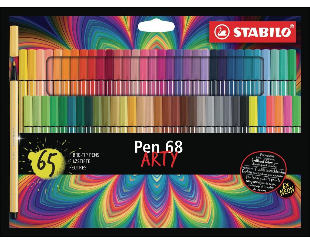 STABILO Premium-Filzstift -  Pen 68 - ARTY - 65er Pack - 65 Produktbild 