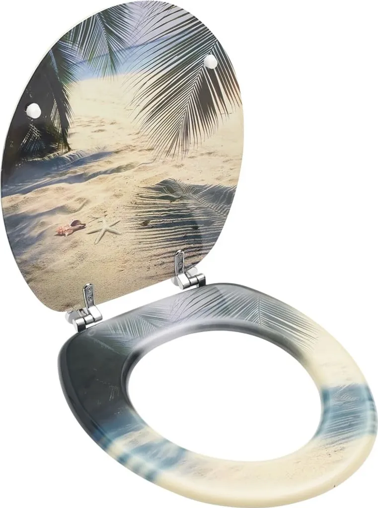 Copriwater MDF The Living Store Motivo Spiaggia | Eleganza e Comfort