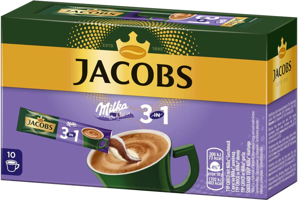 JACOBS Löskaffee 3in1 Milka®* 12x10 Sticks löslicher Produktbild 4