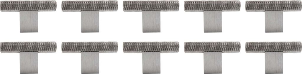 Natural Goods Berlin Möbelgriff WAAGE, Möbelknopf, Schrankgriff, Knauf für Schublade und Tür, Silber, 10 Stück