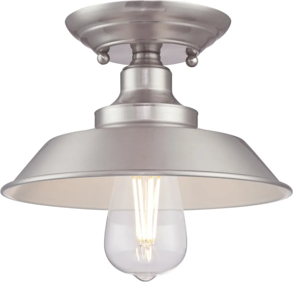 Plafonnier Vintage Iron Hill Nickel Brossé S pour Éclairage de Plafond
