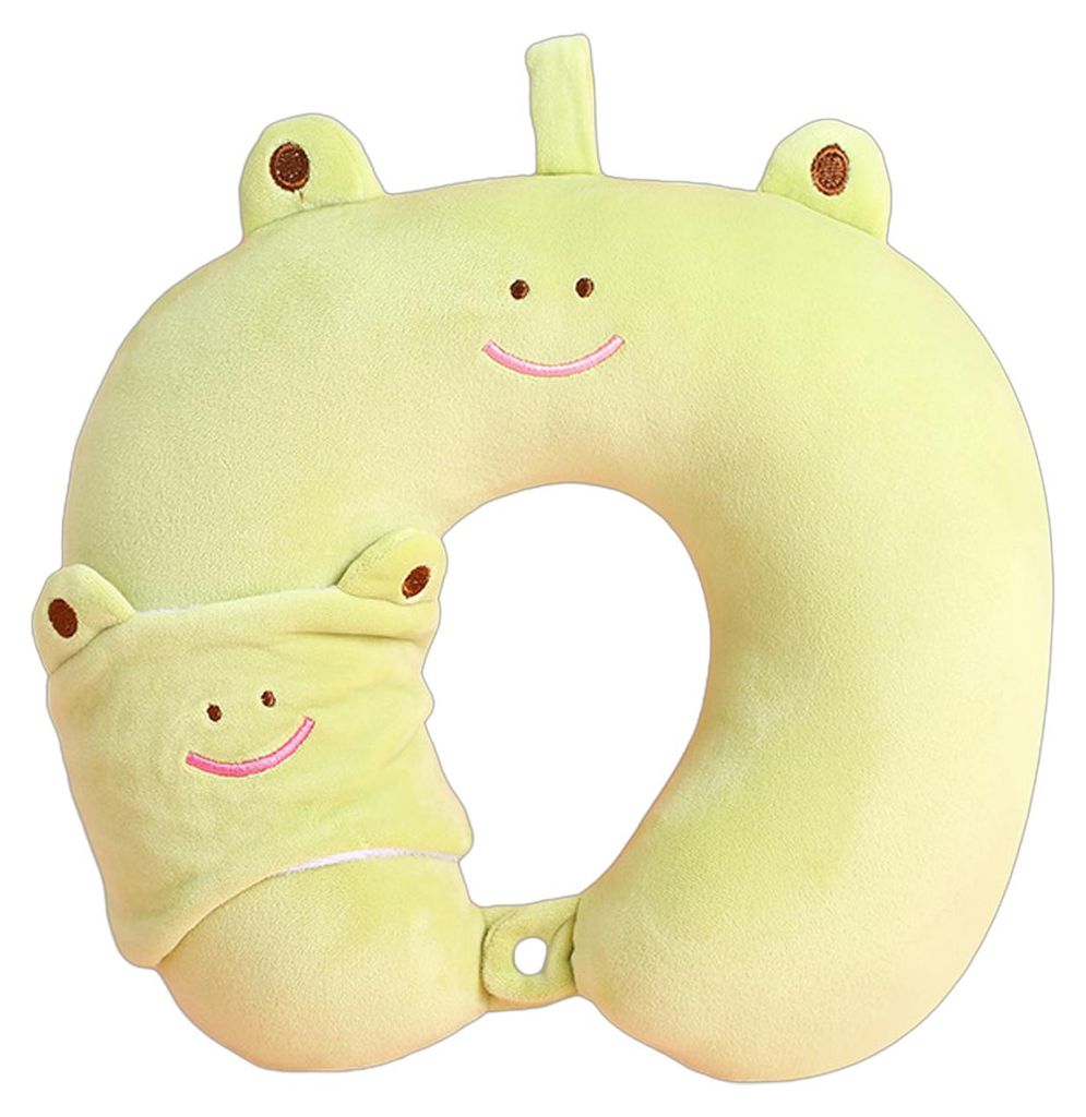 Niedliches, U-förmiges Nackenstützkissen mit Cartoon-Tiermotiven, inklusive Schlafmaske, ideal für lange Flüge, kurzes Nickerchen im Büro und ...