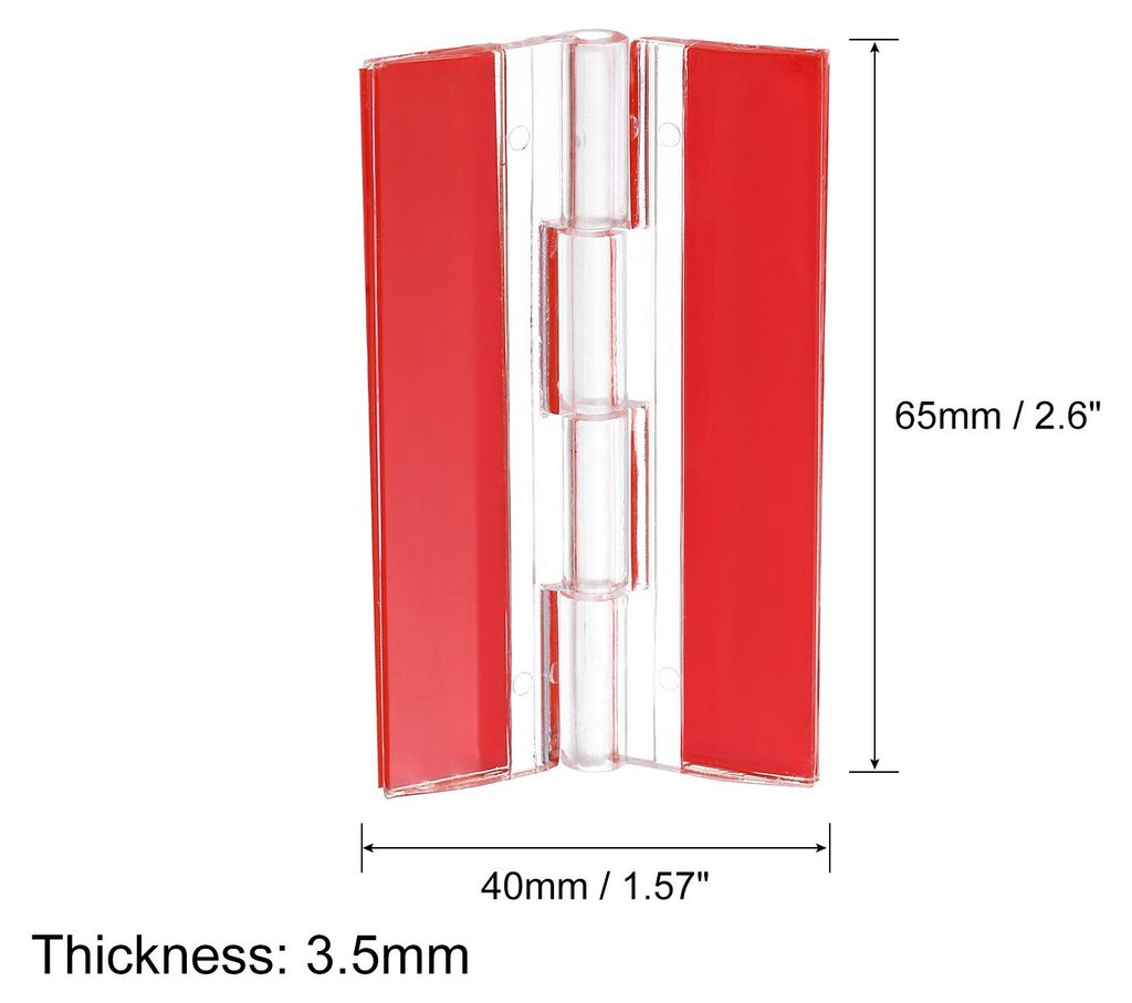 2Stk Acryl Scharniere 65x40mm Selbstklebend Klar Scharnier Durchsichtig Dauerhaft Piano Faltscharniere fš¹r Kabinett Schublade Basteln Display Stand