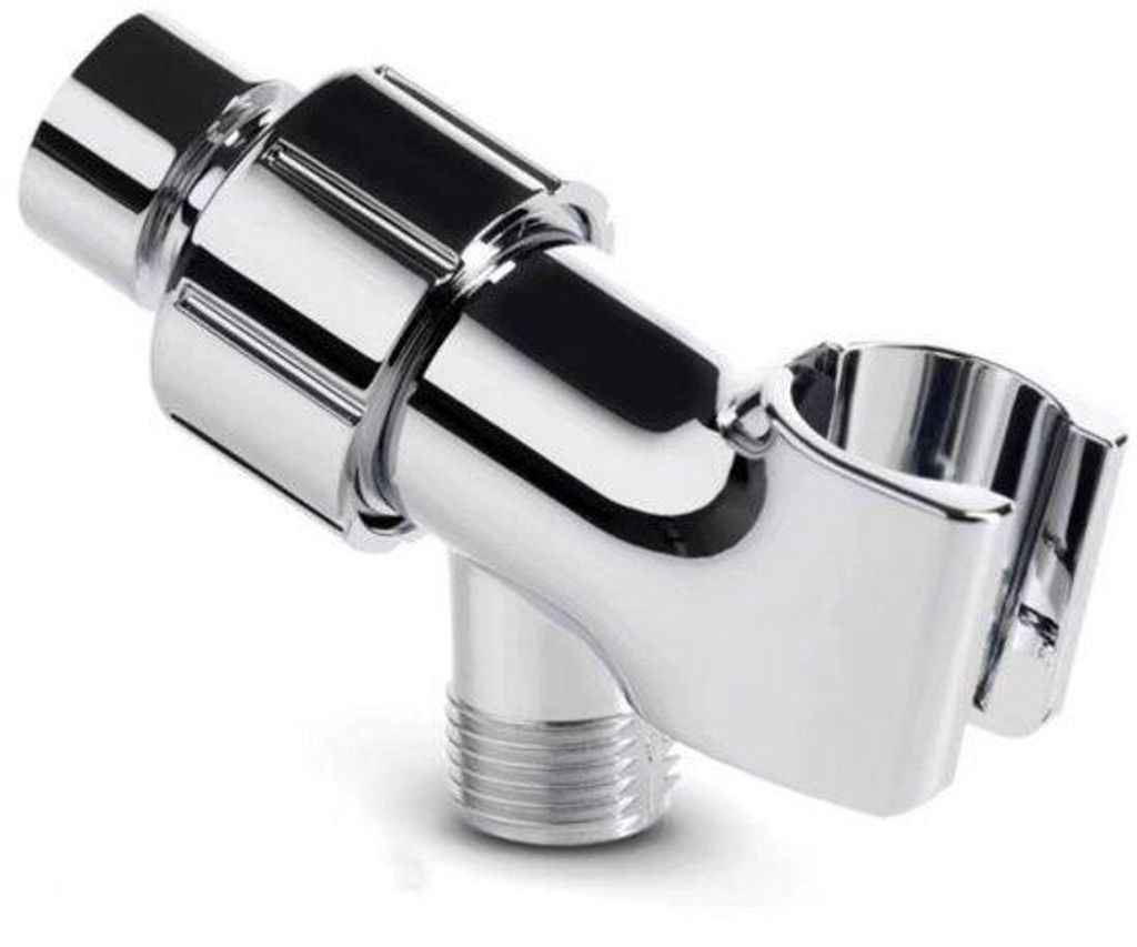 2er Set Handbrausehalterung Silber, Duschkopf-Halter mit flexiblem Kugelgelenk für verstellbare Richtung