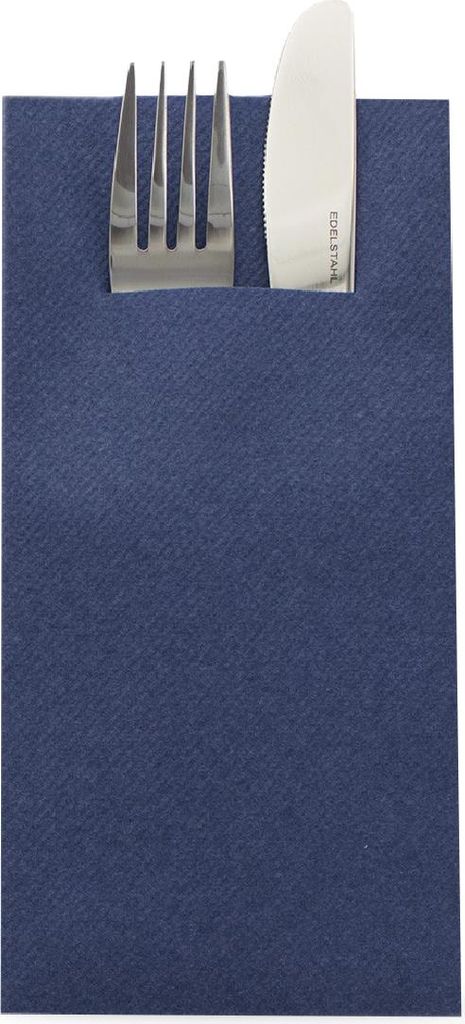 Sovie HORECA Besteckserviette Royalblau aus Linclass Airlaid Light 40 x 40 cm, 1/8 Falz, 75 Stück
