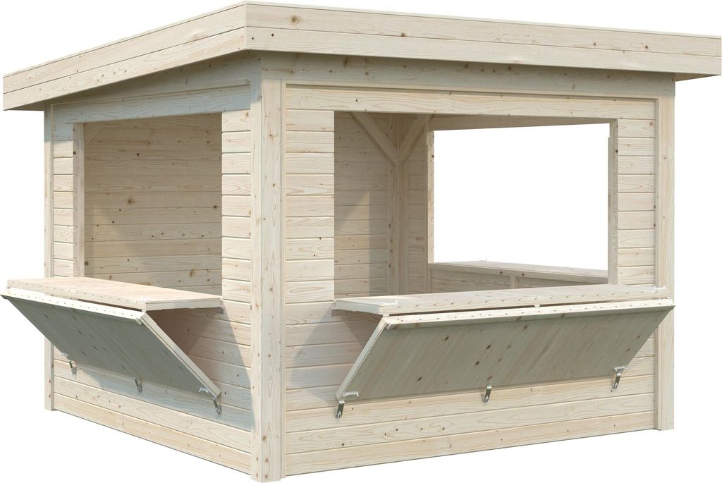 Palmako Marktstand Connect Lenna 8,3 m² Set 306 naturbelassen