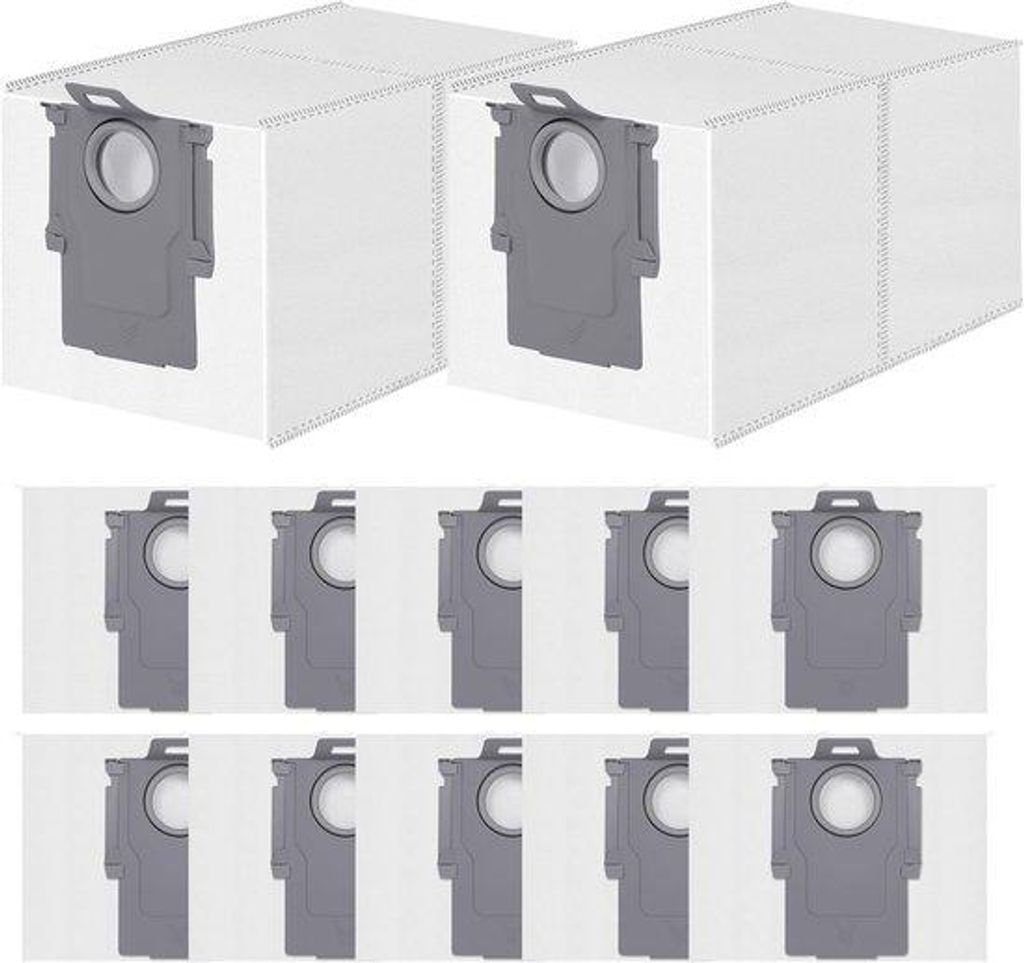 12 Stuks Stoffsäcke für Roborock Q Revo/Qrevo S/Qrevo Pro/Qrevo Master/Qrevo Plus/Qrevo Curv/S8 MaxV Ultra/Saros 10R/QV 35S/35A/QR 598/798 Staubs...
