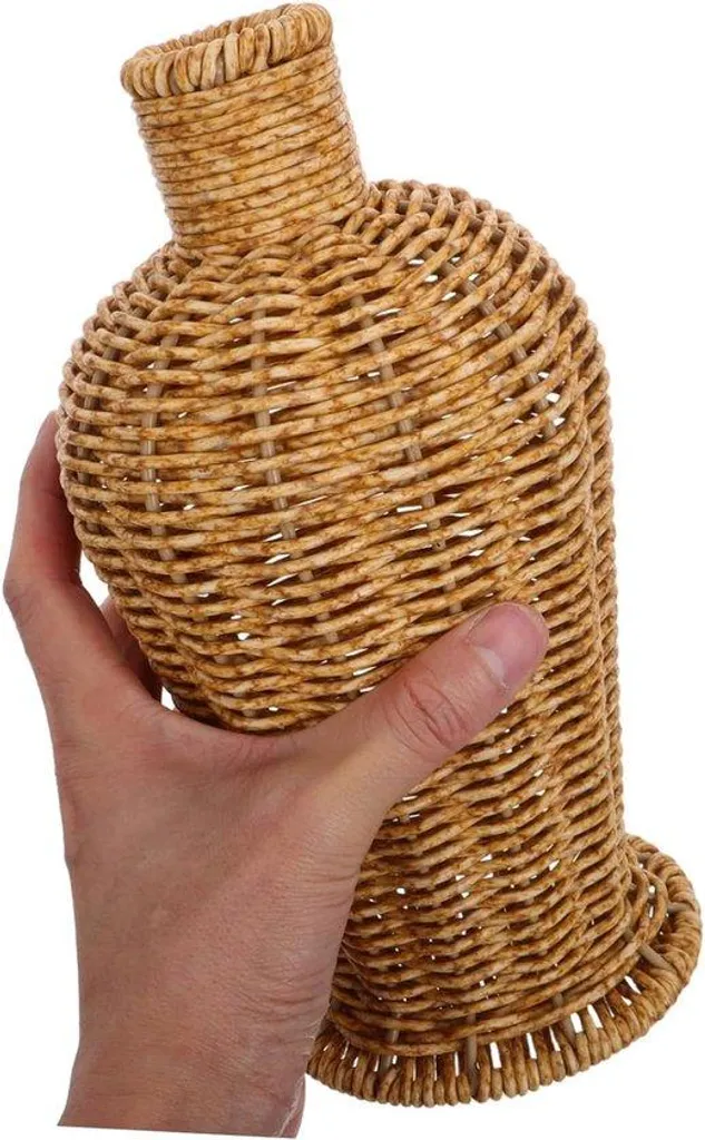 Bac à fleurs rustique pour décoration extérieure brun clair en plastique épais
