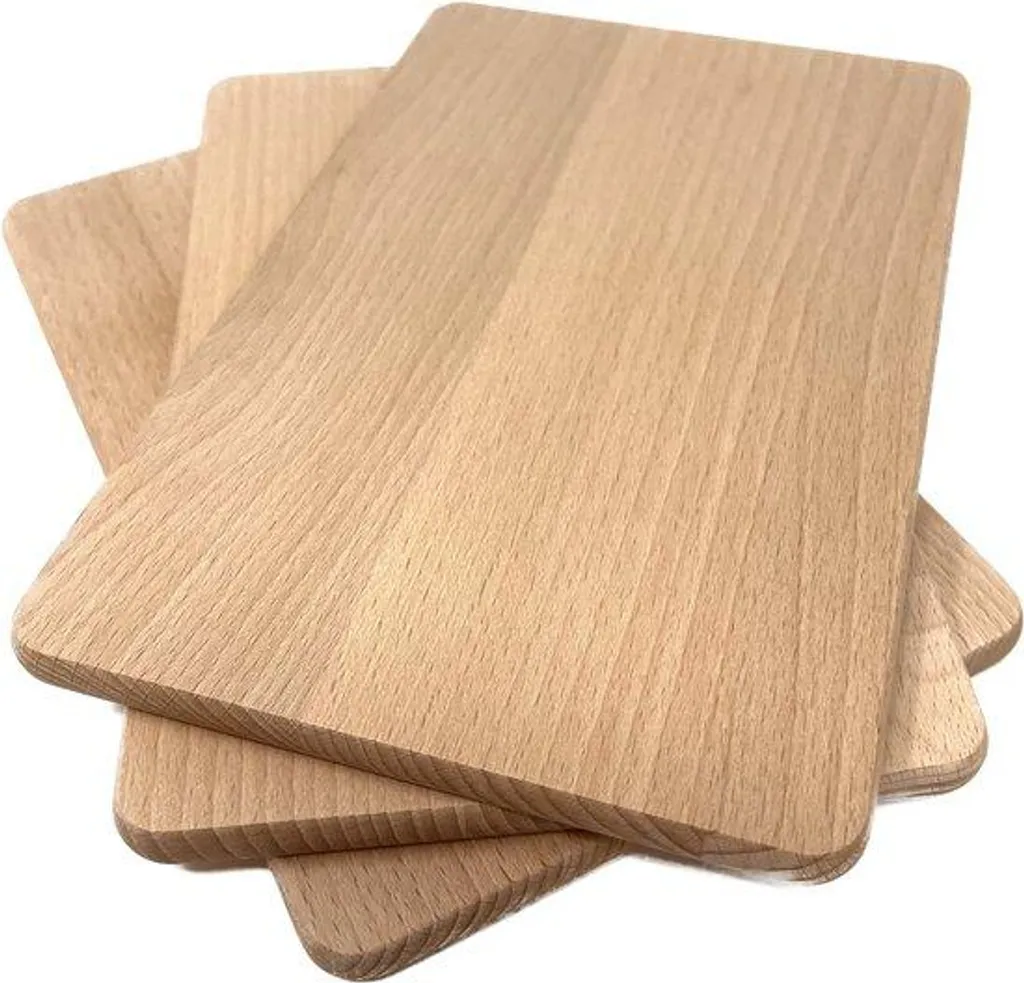 Lot de 3 tablettes de petit-déjeuner en hêtre, fini les assiettes fragiles