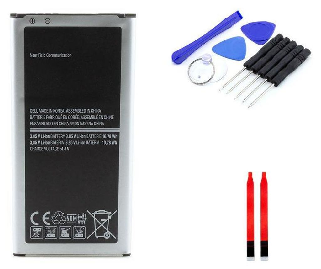 Samsung Akku-Set für Galaxy S5 2.800 mAh 3,85 V mit Werkzeugset