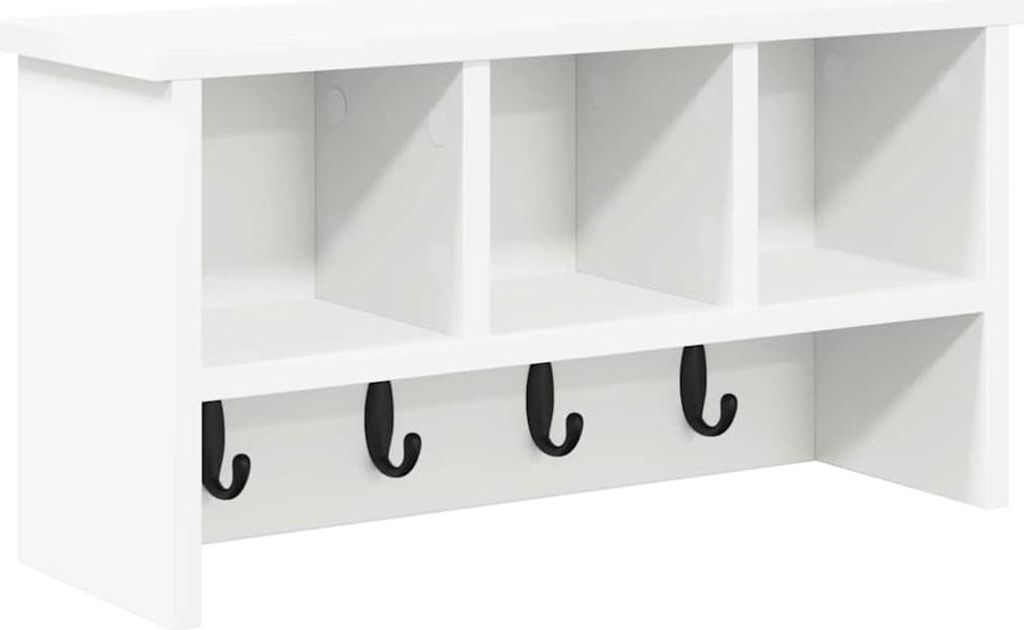 Wandmontierter nachttisch Weiß 50 x 16 x 26 cm Holzwerkstoff