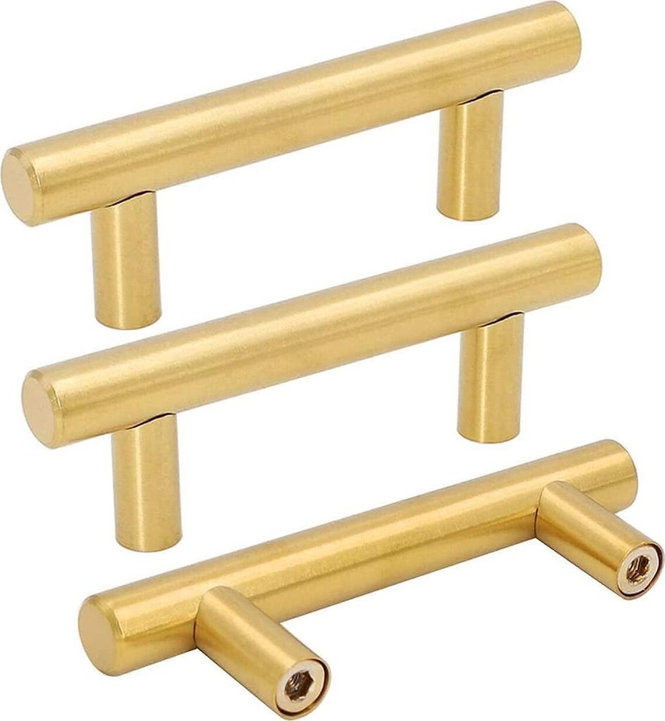 15 Stück Schrankgriffe Gold 64mm Griffe für Küchenschränke Möbelgriffe Gold Türgriffe Küche Griffe Möbel Gold Möbelgriffe Edelstahl Küche...