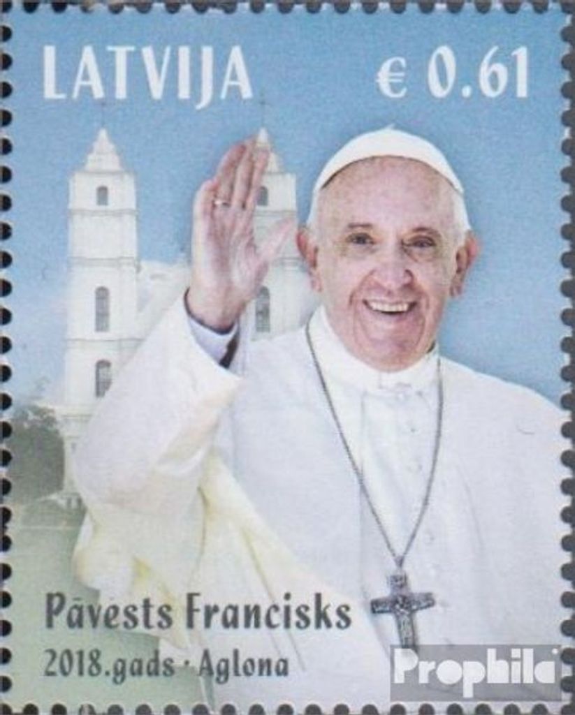 Briefmarken Lettland 2018 Mi 1054 (kompl.Ausg.) postfrisch Papstbesuch