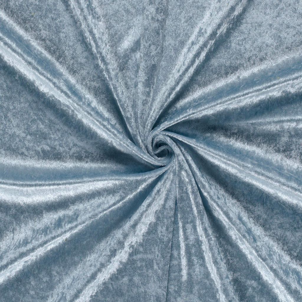 Samtstoff 0,5m Schritte - Meterware 147 cm breit – Velvet Stoff viele Farben | Dekostoff, Polsterstoff & Nähstoff 001 Hellblau
