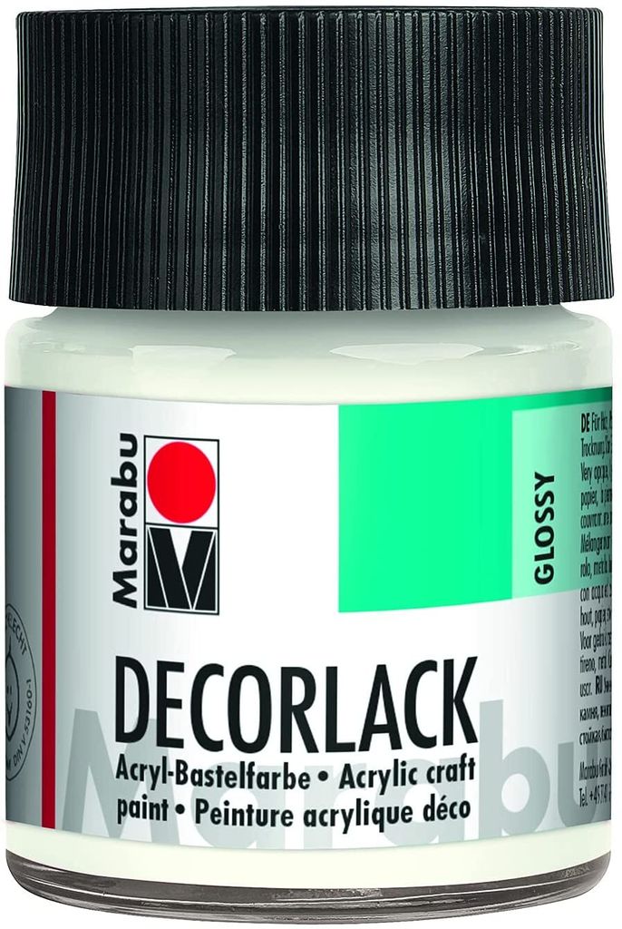 Marabu 1130 05 070 Decorlack Acryl, grigio 070, 50 ml Immagine del prodotto 