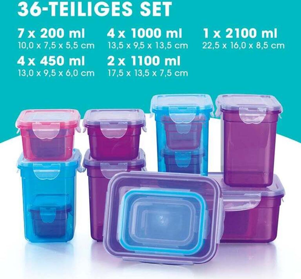 GOURMETmaxx Frischhaltedosen Klick-it 18er Set BPA-freie Produktbild 3