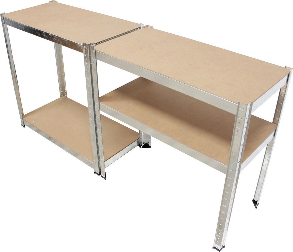Schwerlastregal 160x80x40 cm 2er Set Lagerregal Kellerregal Produktbild 4