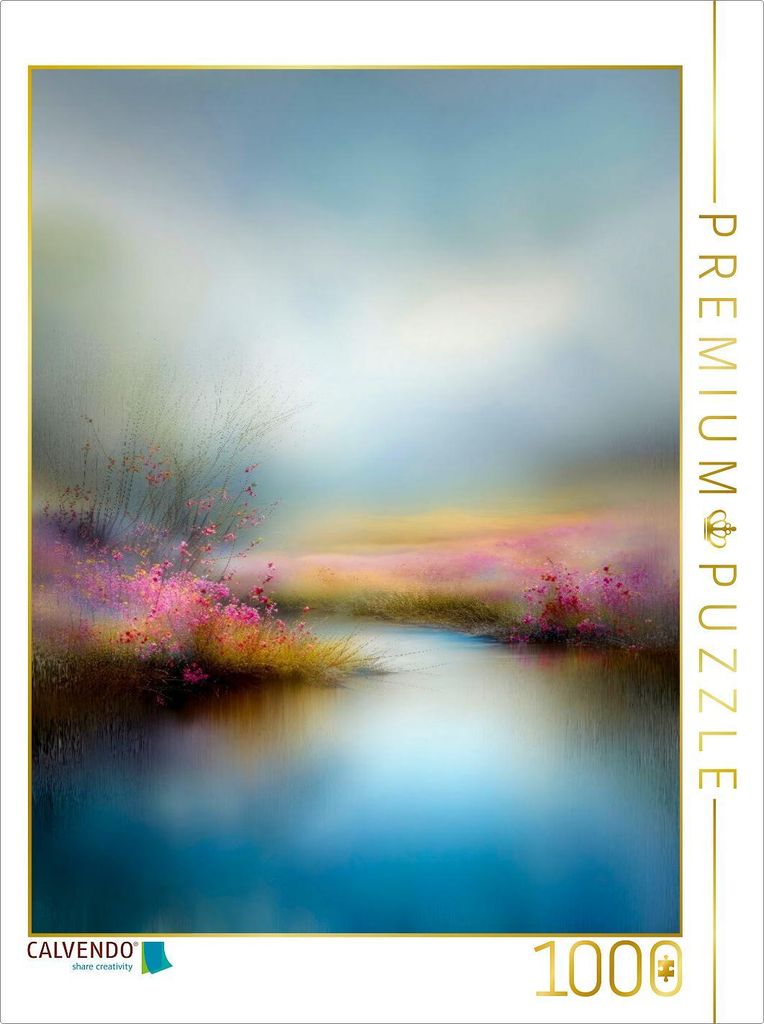 CALVENDO Puzzle Ein Pfad aus Wasser - wo das Licht tanzt und die Zeit innehält | 1000 Teile Lege-Größe 64x48cm Foto-Puzzle für glückliche Stunden