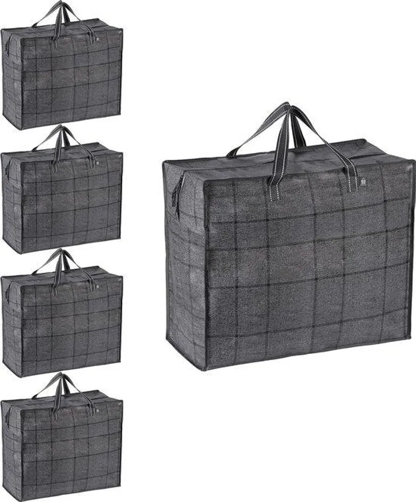 Fini le désordre avec ce sac de rangement 84L robuste - Lot de 5 pièces