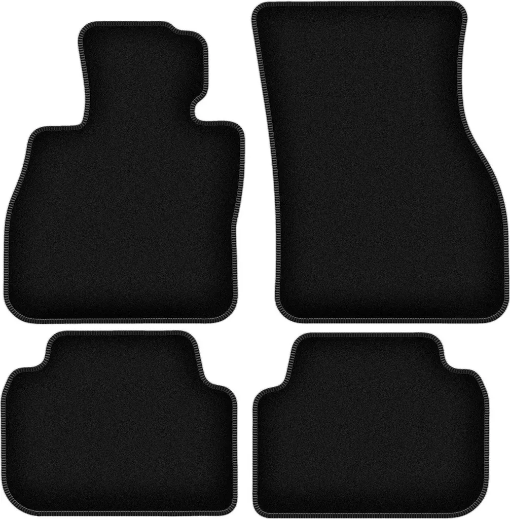 Tappetini in velluto per Mini Clubman F-54 (2015-, hatchback) neri, set 4 pz, con fissaggi