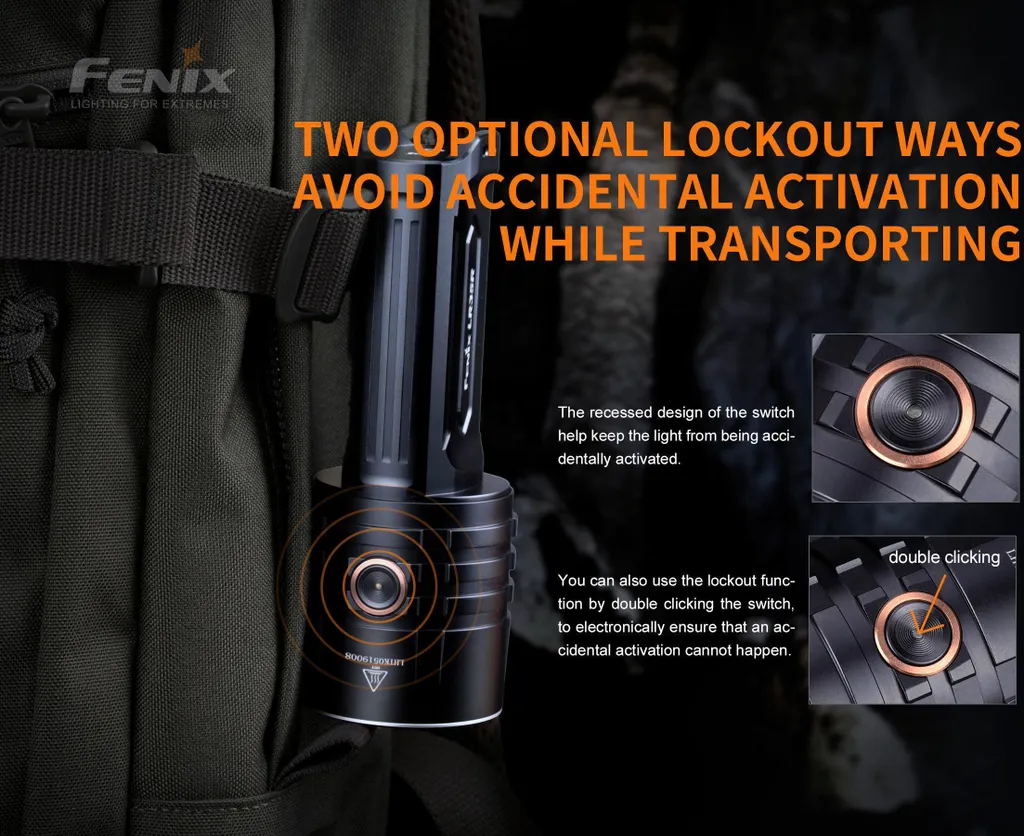 Lampe torche rechargeable Fenix LR35R avec 6 modes d'éclairage LED - 15