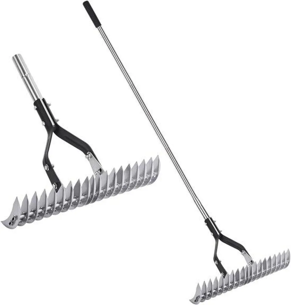Outil de jardinage fléau en bambou - Manche acier 35cm ergonomique