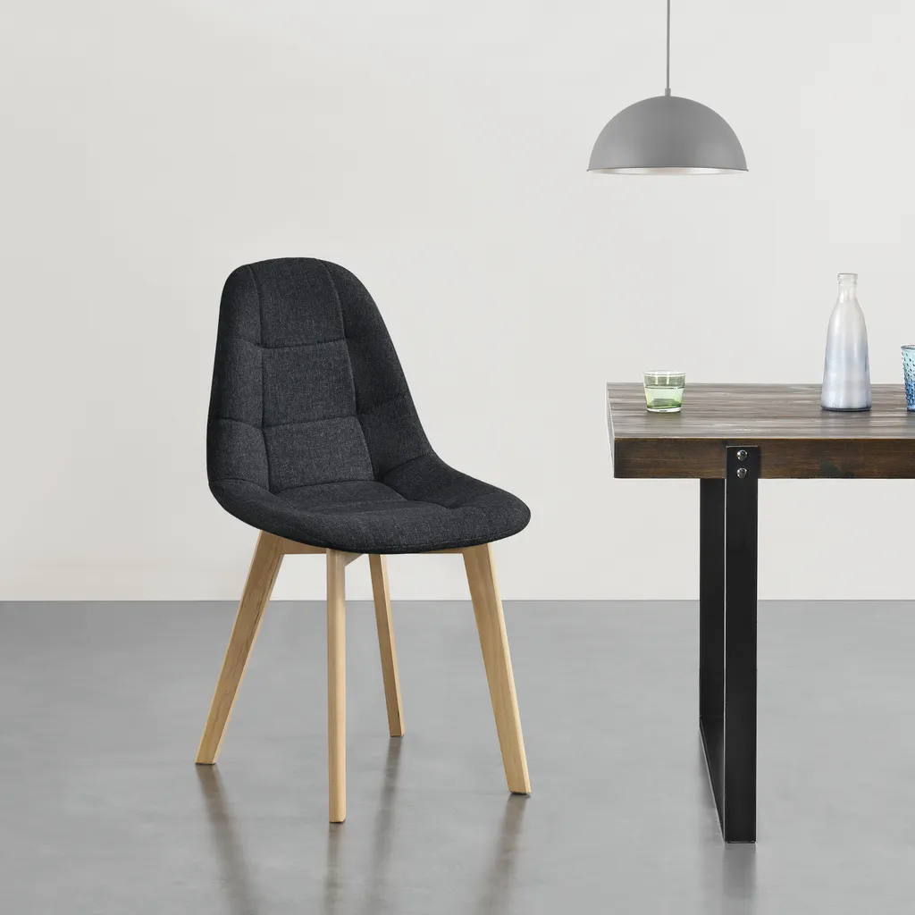 Sedie Design Kopparberg Nero e Faggio - Set 2 Pezzi Living - 2