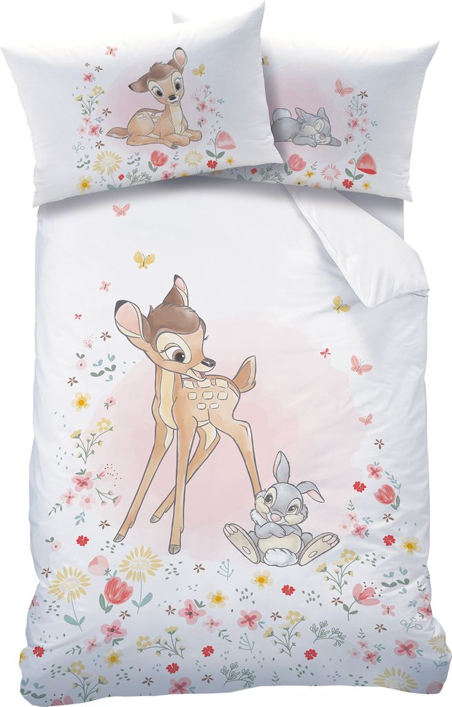 Baby Wende Bettwäsche Disney Bambi 100 x 135 cm 100% Produktbild 1