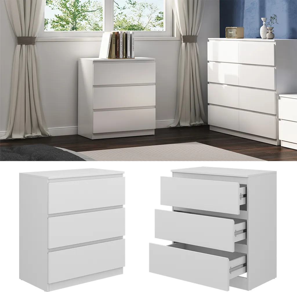 Commode Calisto Blanche Vicco 41301 - Finition Résistante et Compacte - 2