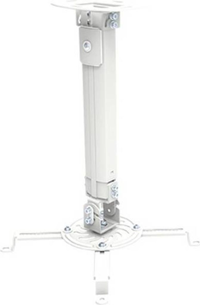 Techly Deckenhalterung f. Beamer, ausziehbar, 38-58cm,silber