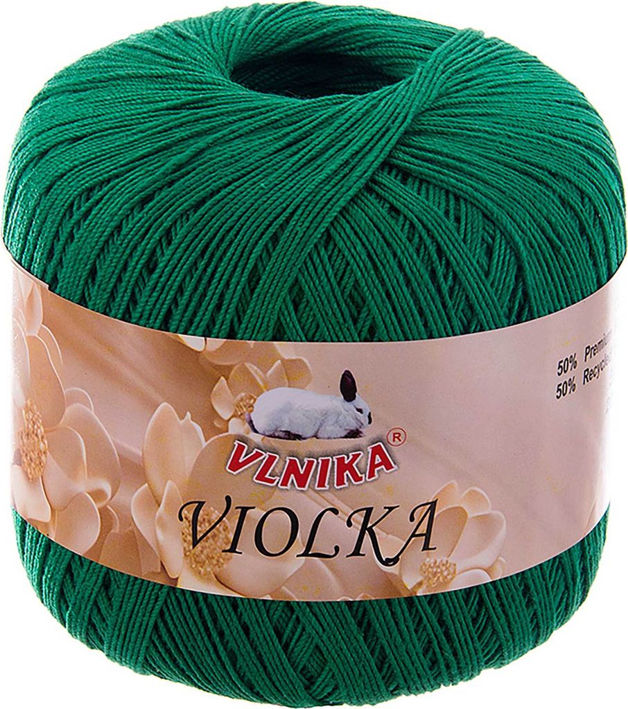 Häkelgarn Violka 50g Baumwolle tlw. recycled Klassikgarn Filetgarn unifarben
