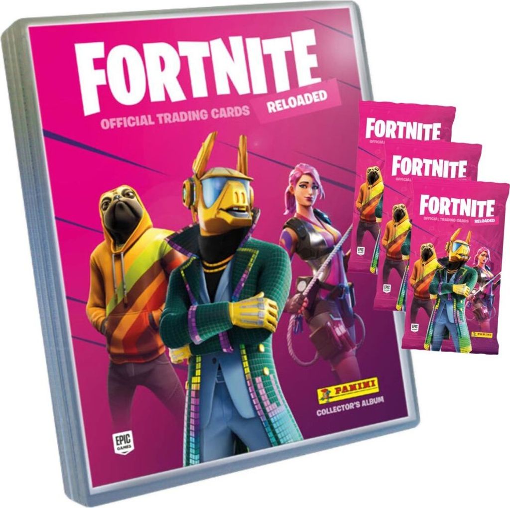 Fortnite Trading Cards Reloaded Serie 2 (2020) Sammelkarten - 1 Sammelmappe + 3 Booster