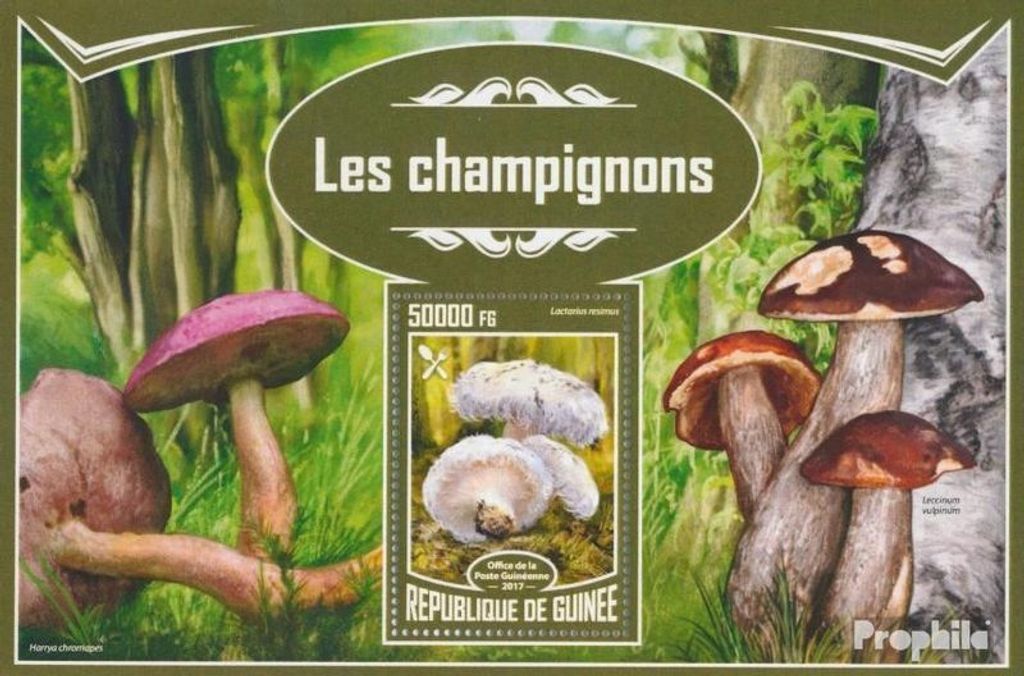 Briefmarken Guinea 2017 Mi Block 2778 (kompl. Ausgabe) postfrisch Pilze